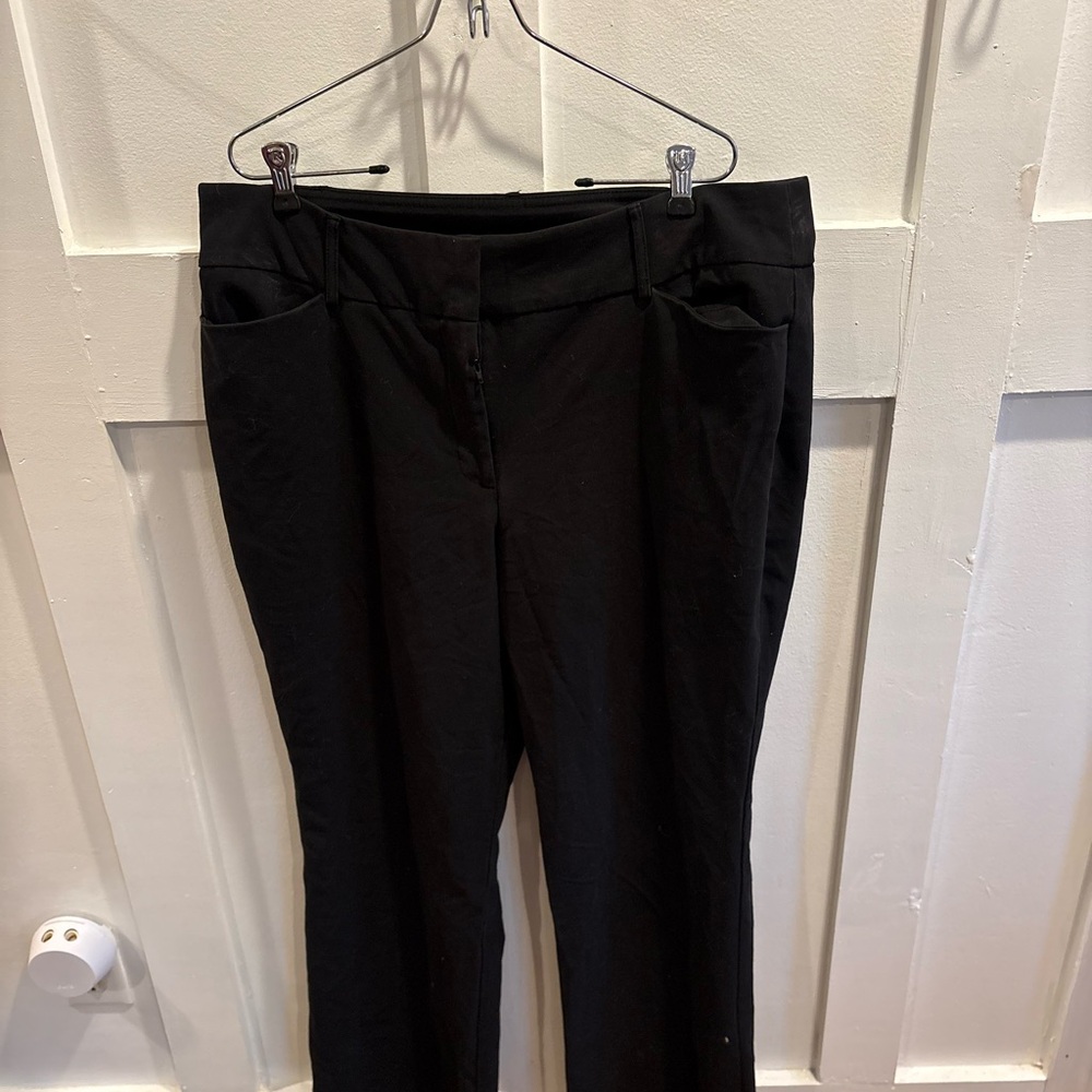 Time and Tru Black Straight-Leg Dress Trousers